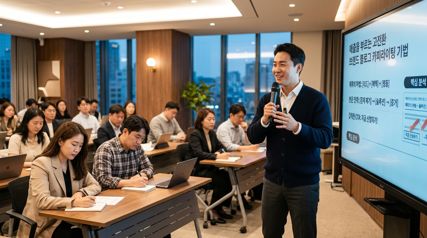 매출로 연결되는 브랜드 블로그 글쓰기 교육: 원고 기획부터 전환 카피까지 썸네일